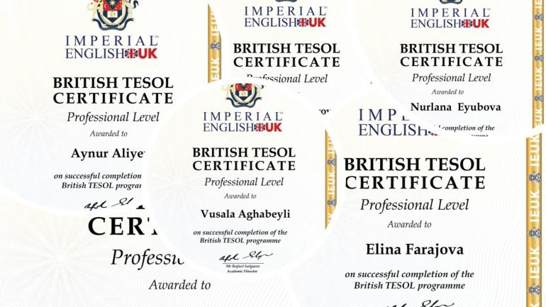 " TESOL " təlimi – 2 müdavimləri